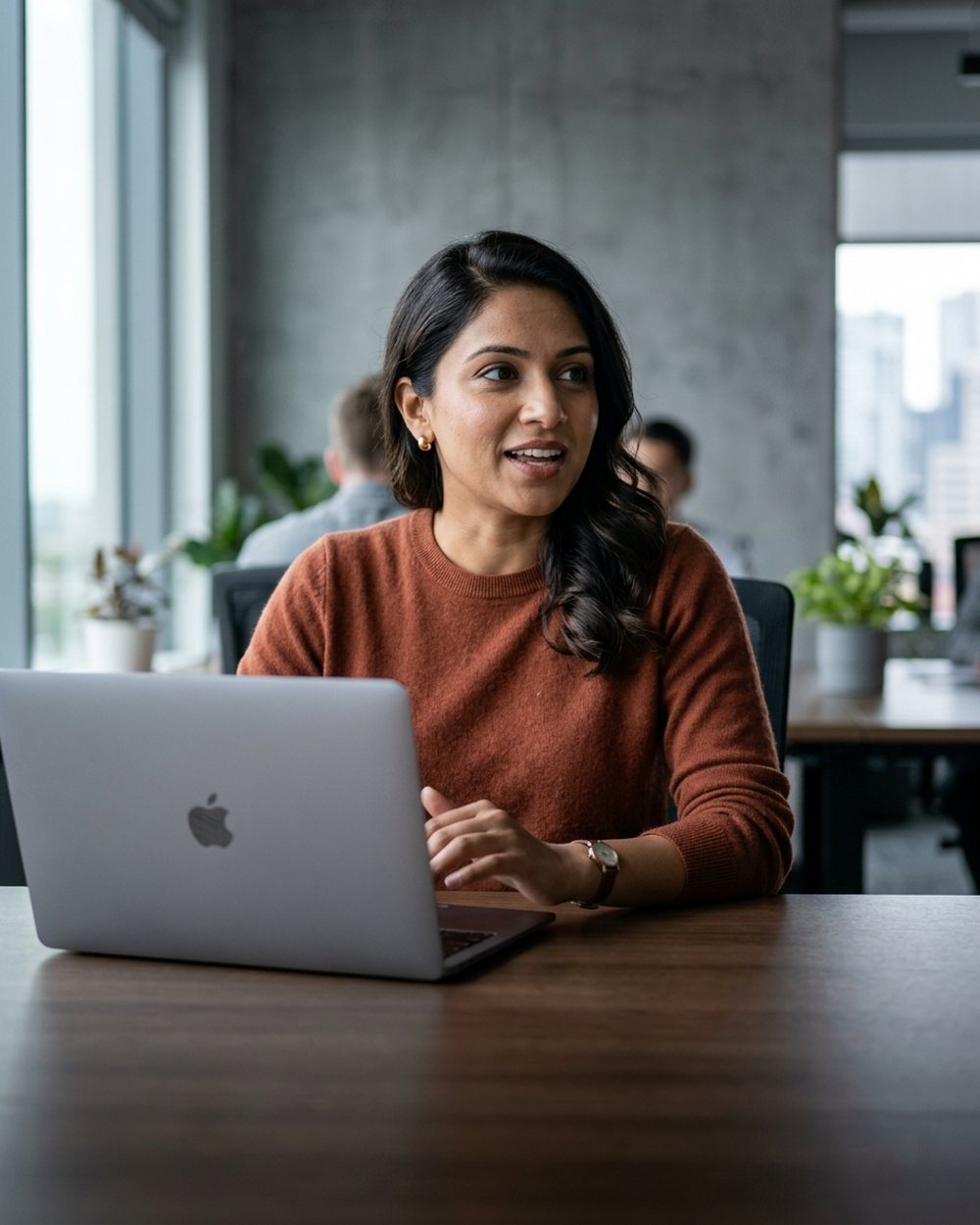 Marketer at a laptop